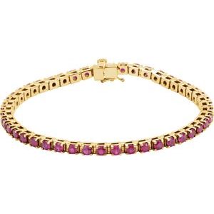 Lab-Grown Ruby Line Bracelet