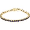 14K Yellow Lab-Grown Blue Sapphire Line 7″ Bracelet