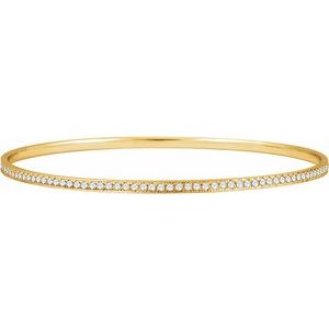 1 1/2 Ctw Natural Diamond Bangle Bracelet