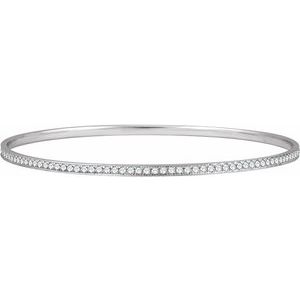 1 1/2 Ctw Natural Diamond Bangle Bracelet