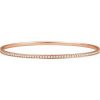 14K Rose 1 1/2 CTW Natural Diamond 7″ Bangle Bracelet