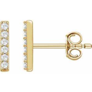 1/10 Ctw Lab-Grown Diamond Bar Earrings