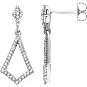 1/4 Ctw Natural Diamond Earrings With Backs