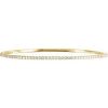 14K Yellow 3 CTW Natural Diamond Stackable Bangle 8″ Bracelet