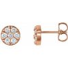 3/8 Ctw Natural Diamond Earrings With Backs