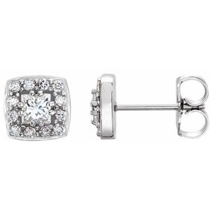 1/2 Ctw Natural Diamond Earrings With Backs