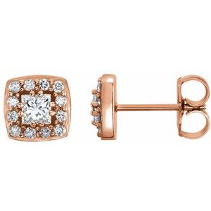 1/2 Ctw Natural Diamond Earrings With Backs