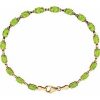 14K Yellow Natural Peridot 7.25″ Bracelet