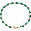 14K Yellow Lab-Grown Emerald 7.25″ Bracelet