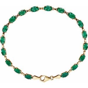 Lab-Grown Emerald Bracelet