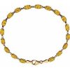 14K Yellow Natural Citrine 7.25″ Bracelet