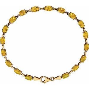 Natural Citrine 7.25 Inch Bracelet