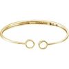 14K Yellow Hinged Circle Cuff 7″ Bracelet