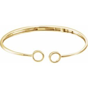 Hinged Circle Cuff Bracelet