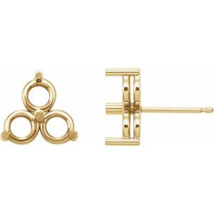 3-Stone Earring Mounting