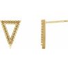 14K Yellow Triangle Earring Mounting