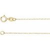 14K Yellow .75 mm Rope 18″ Chain