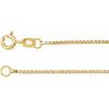 14K Yellow 1 mm Box 16″ Chain