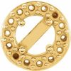 14K Yellow 3.4 mm Round Halo-Style Earring Mounting