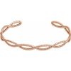 14K Rose Rope Cuff 7″ Bracelet