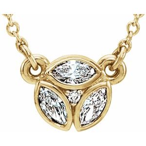 14K Yellow 1/5 CTW Natural Diamond 16-18″ Necklace