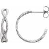 Platinum Rope 17 mm Hoop Earrings