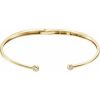 14K Yellow 1/6 CTW Natural Diamond Hinged Cuff 7″ Bracelet