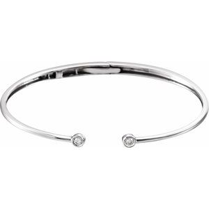 1/6 Ctw Natural Diamond Hinged Bracelet