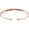 14K Rose 1/6 CTW Natural Diamond Hinged Cuff 7″ Bracelet