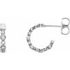 Platinum 1/4 CTW Natural Diamond Hoop Earrings