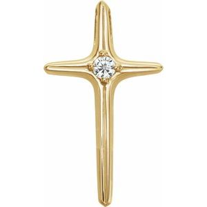 Natural Diamond Cross Pendant