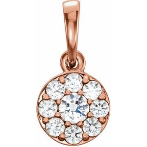 1/4 Ctw Natural Diamond Cluster Pendant