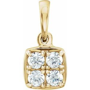 14K Yellow 1/4 CTW Natural Diamond Pendant