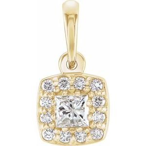 14K Yellow 1/4 CTW Natural Diamond Pendant