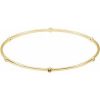 14K Yellow 2.2 mm Round Bezel-Set Bangle 8″ Bracelet Mounting