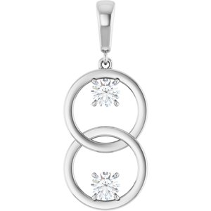 1/2 Ctw Natural Diamond Pendant