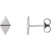 Platinum Geometric Earrings