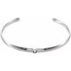 Platinum 3 mm Round Cuff 6″ Bracelet Mounting