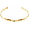 14K Yellow 3 mm Round Cuff 6″ Bracelet Mounting