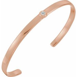 1/10 Ct Natural Diamond Cuff Bracelet