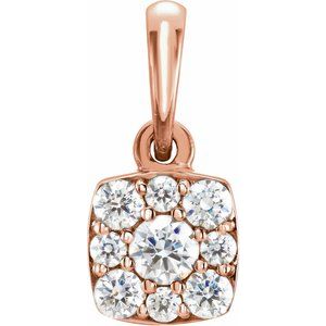 1/4 Ctw Natural Diamond Cluster Pendant