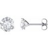 14K White 6 mm Round Forever One™ Lab-Grown Colorless Moissanite Earrings