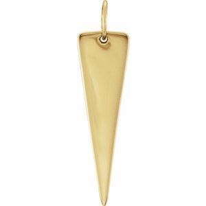 18K Yellow Gold-Plated Sterling Silver Triangle Pendant