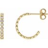 14K Yellow 1/3 CTW Natural Diamond Hoop Earrings