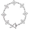 Sterling Silver Floral 7 1/2″ Bracelet