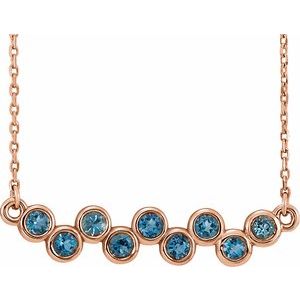 Natural Aquamarine 16-18 Inch Necklace