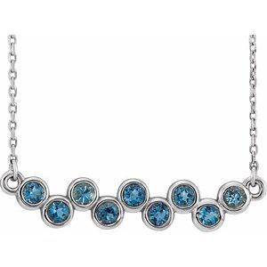 Natural Aquamarine 16-18 Inch Necklace