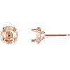 14K Rose 5 mm Rope Earring Mounting