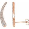 14K Rose 3/8 CTW Natural Diamond Ear Climbers