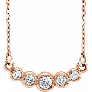 Graduated 1/6 Ctw Natural Diamond Necklace